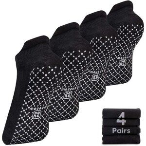 Unisex Non Slip Grip Socks with Cushion for Yoga Pilates Barre Home & Hospital